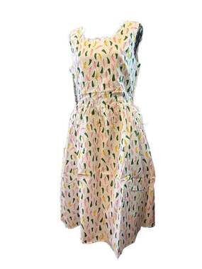 Tulip B Pepper Print Sleeveless Dress A-Line Pockets Size L NWT